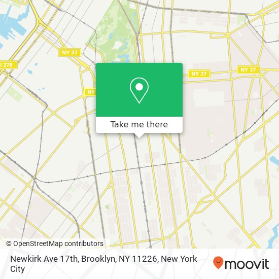 Mapa de Newkirk Ave 17th, Brooklyn, NY 11226