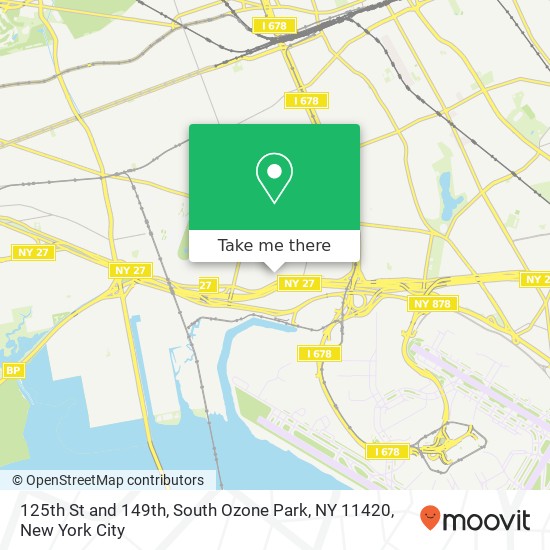 Mapa de 125th St and 149th, South Ozone Park, NY 11420