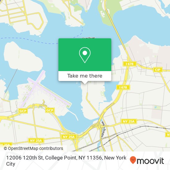 Mapa de 12006 120th St, College Point, NY 11356