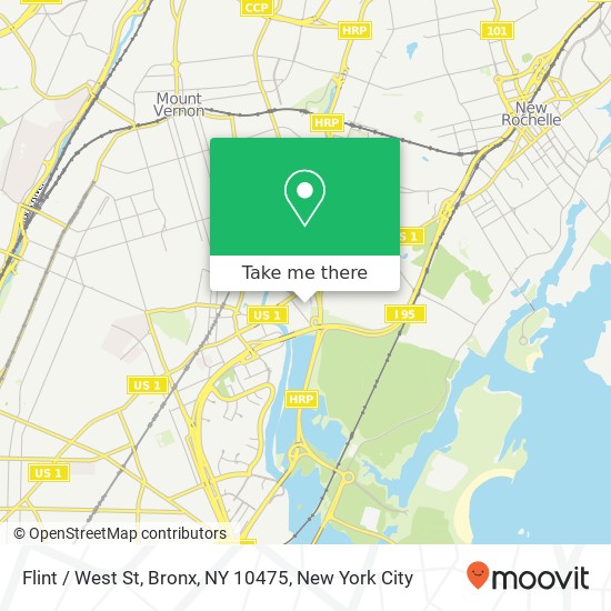 Mapa de Flint / West St, Bronx, NY 10475