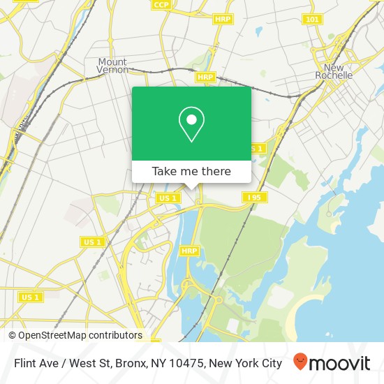 Mapa de Flint Ave / West St, Bronx, NY 10475