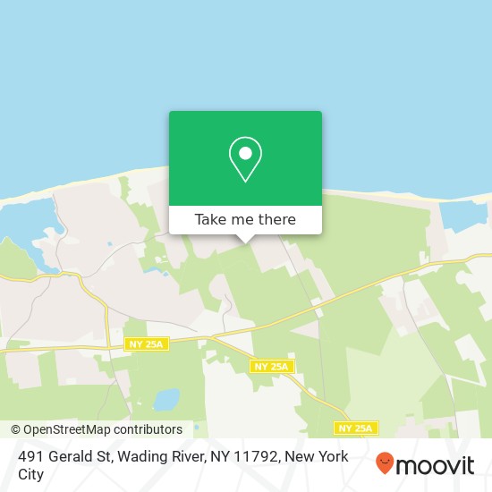 Mapa de 491 Gerald St, Wading River, NY 11792