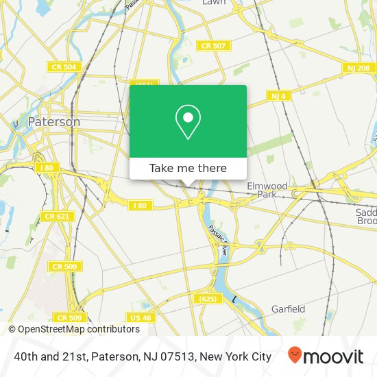 Mapa de 40th and 21st, Paterson, NJ 07513