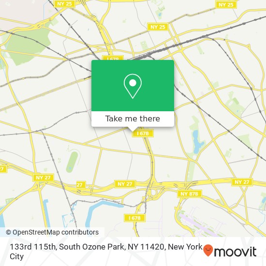 Mapa de 133rd 115th, South Ozone Park, NY 11420