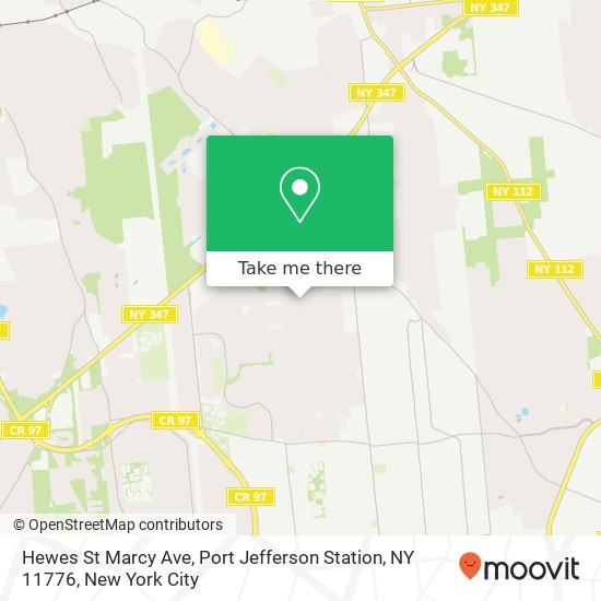 Mapa de Hewes St Marcy Ave, Port Jefferson Station, NY 11776