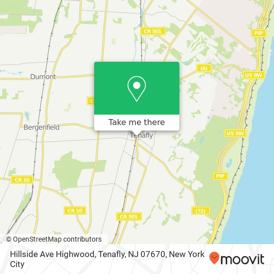 Hillside Ave Highwood, Tenafly, NJ 07670 map