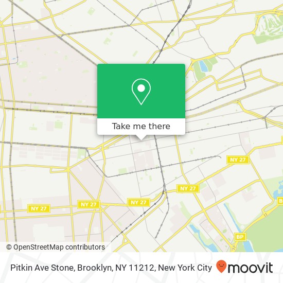Mapa de Pitkin Ave Stone, Brooklyn, NY 11212