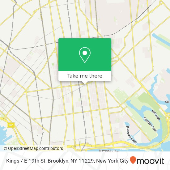 Mapa de Kings / E 19th St, Brooklyn, NY 11229