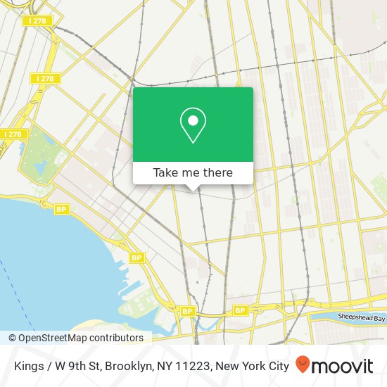 Kings / W 9th St, Brooklyn, NY 11223 map