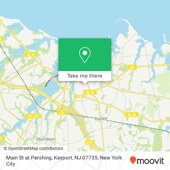 Mapa de Main St at Pershing, Keyport, NJ 07735