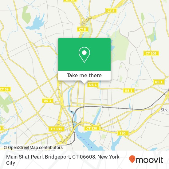 Mapa de Main St at Pearl, Bridgeport, CT 06608