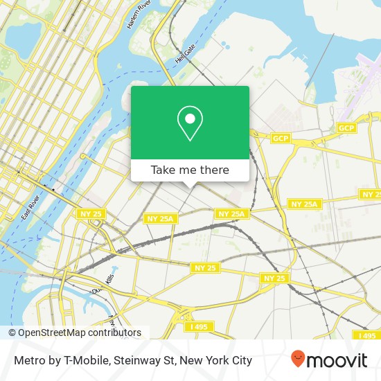 Mapa de Metro by T-Mobile, Steinway St