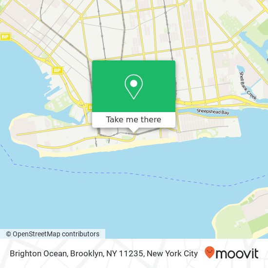 Mapa de Brighton Ocean, Brooklyn, NY 11235