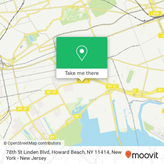 Mapa de 78th St Linden Blvd, Howard Beach, NY 11414