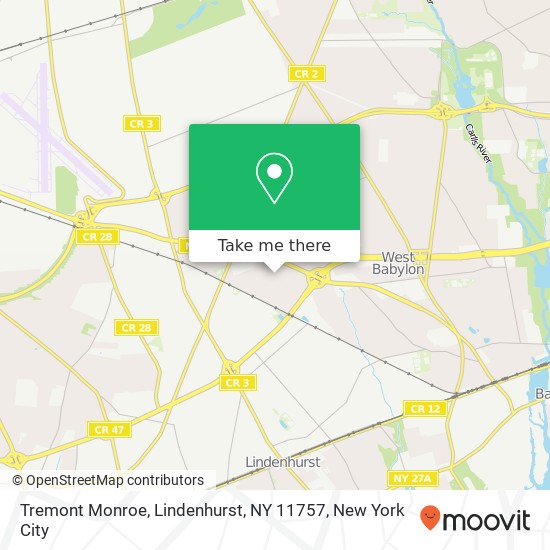 Mapa de Tremont Monroe, Lindenhurst, NY 11757