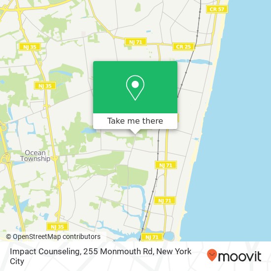 Mapa de Impact Counseling, 255 Monmouth Rd