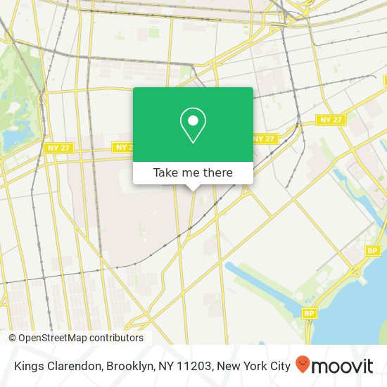 Mapa de Kings Clarendon, Brooklyn, NY 11203