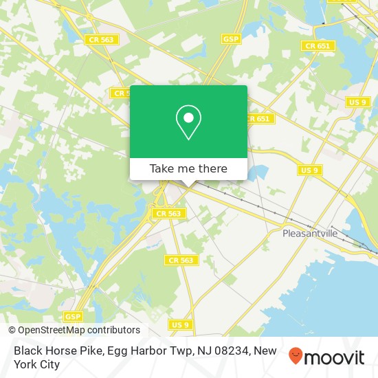 Mapa de Black Horse Pike, Egg Harbor Twp, NJ 08234