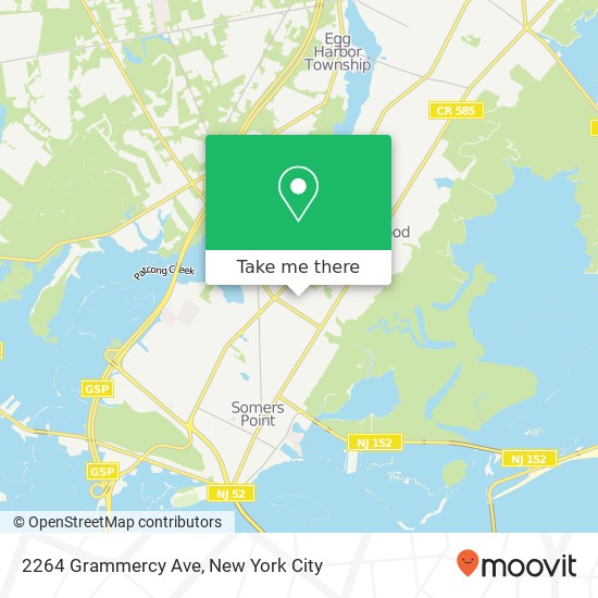 Mapa de 2264 Grammercy Ave, Linwood, NJ 08221