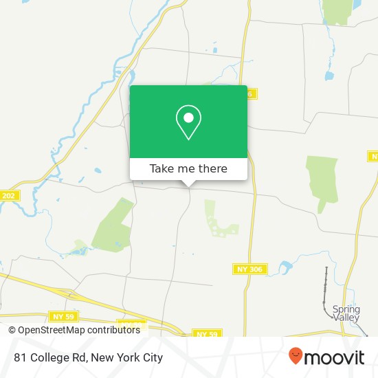Mapa de 81 College Rd, Monsey, NY 10952