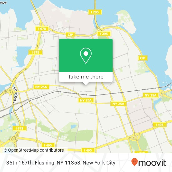 35th 167th, Flushing, NY 11358 map