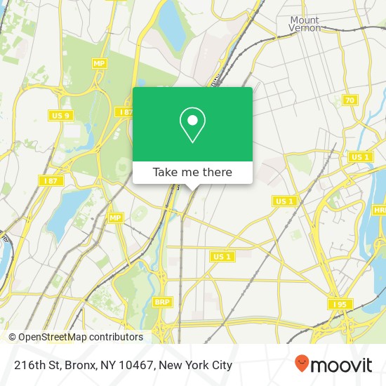 216th St, Bronx, NY 10467 map