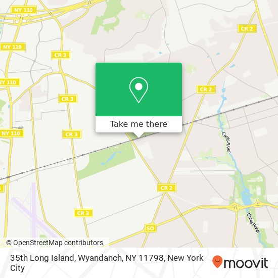 Mapa de 35th Long Island, Wyandanch, NY 11798