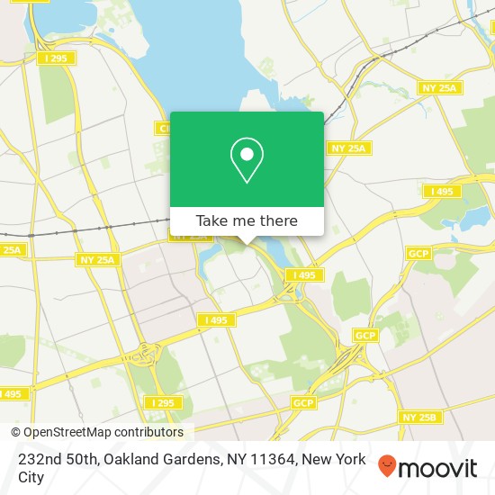 Mapa de 232nd 50th, Oakland Gardens, NY 11364