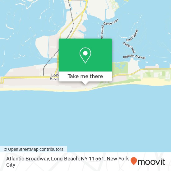 Mapa de Atlantic Broadway, Long Beach, NY 11561