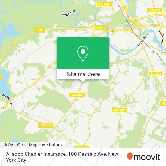 Allsopp Chadler Insurance, 100 Passaic Ave map