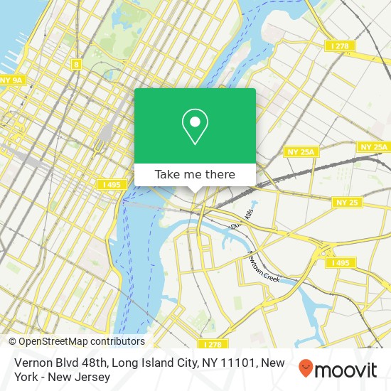 Mapa de Vernon Blvd 48th, Long Island City, NY 11101