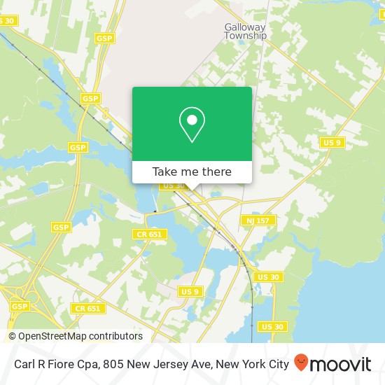 Mapa de Carl R Fiore Cpa, 805 New Jersey Ave