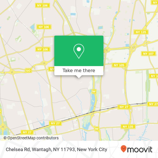 Mapa de Chelsea Rd, Wantagh, NY 11793