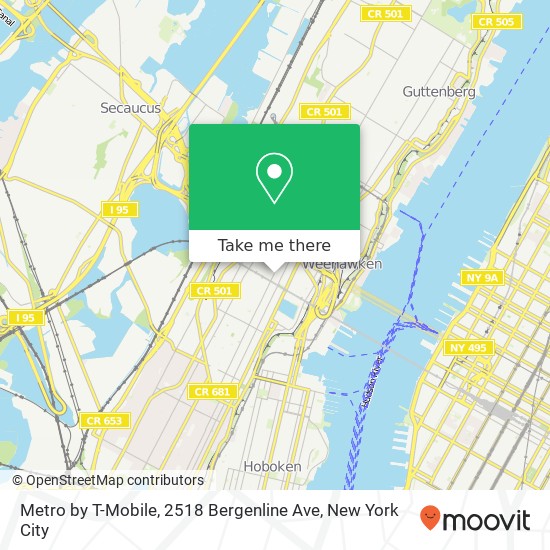 Mapa de Metro by T-Mobile, 2518 Bergenline Ave