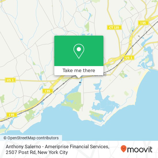 Mapa de Anthony Salerno - Ameriprise Financial Services, 2507 Post Rd