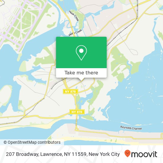 Mapa de 207 Broadway, Lawrence, NY 11559