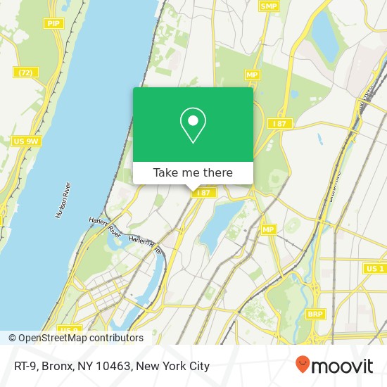 Mapa de RT-9, Bronx, NY 10463