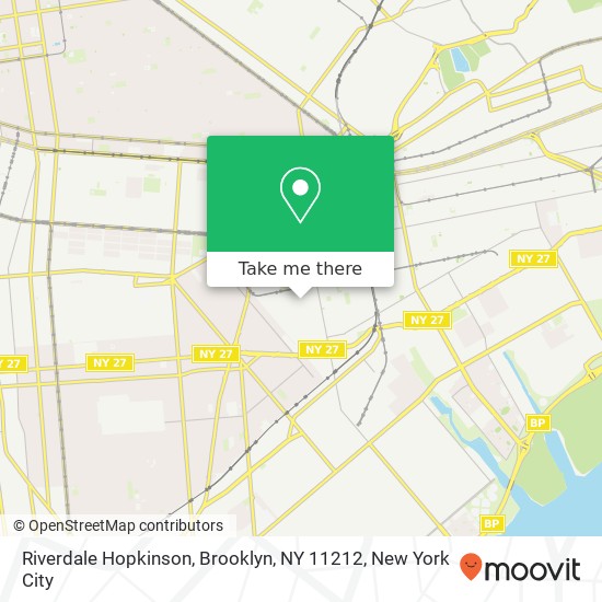 Mapa de Riverdale Hopkinson, Brooklyn, NY 11212