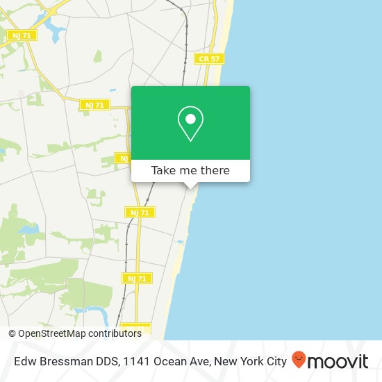 Edw Bressman DDS, 1141 Ocean Ave map