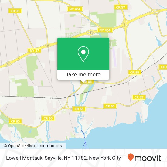 Mapa de Lowell Montauk, Sayville, NY 11782