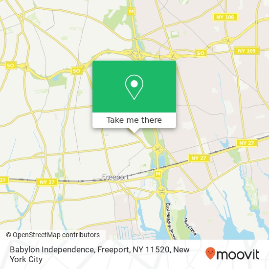 Mapa de Babylon Independence, Freeport, NY 11520
