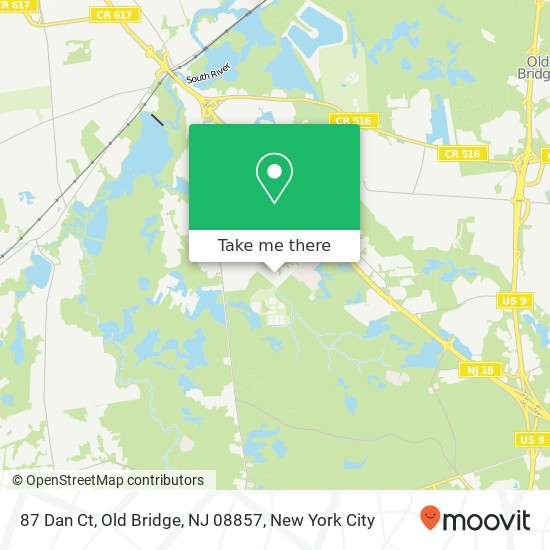 Mapa de 87 Dan Ct, Old Bridge, NJ 08857