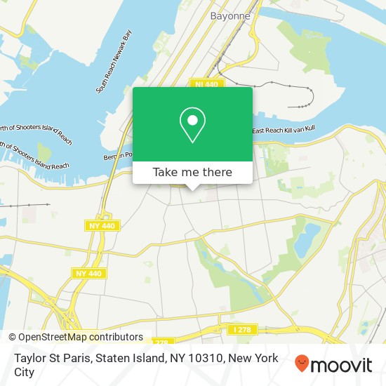 Taylor St Paris, Staten Island, NY 10310 map