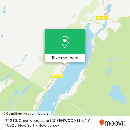 RT-210, Greenwood Lake (GREENWOOD LK), NY 10925 map