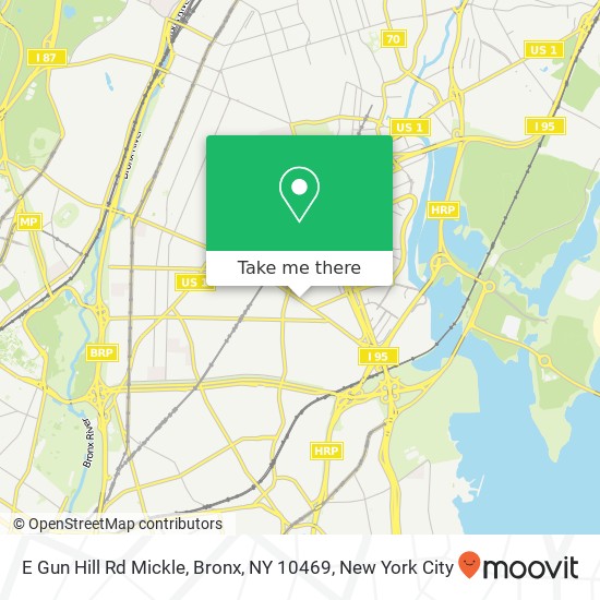 Mapa de E Gun Hill Rd Mickle, Bronx, NY 10469