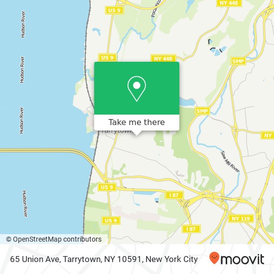 Mapa de 65 Union Ave, Tarrytown, NY 10591