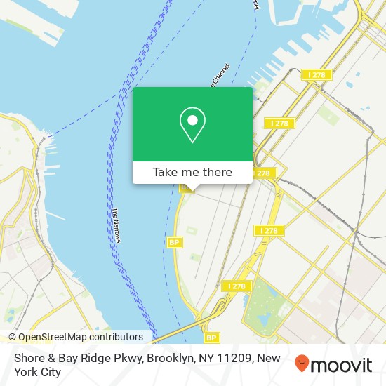 Mapa de Shore & Bay Ridge Pkwy, Brooklyn, NY 11209