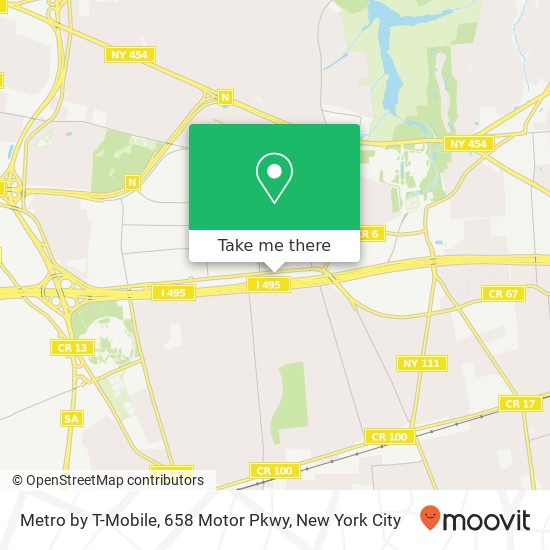 Mapa de Metro by T-Mobile, 658 Motor Pkwy