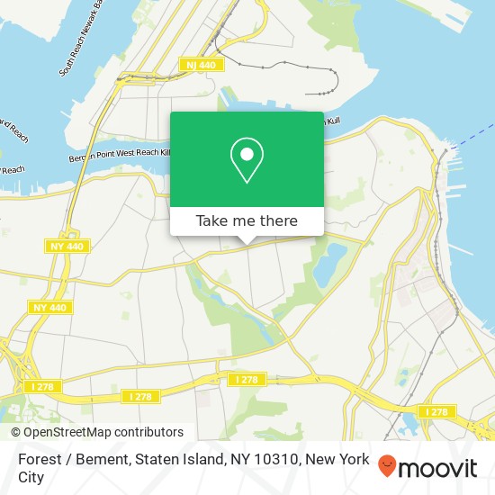 Mapa de Forest / Bement, Staten Island, NY 10310