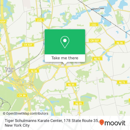 Mapa de Tiger Schulmanns Karate Center, 178 State Route 35